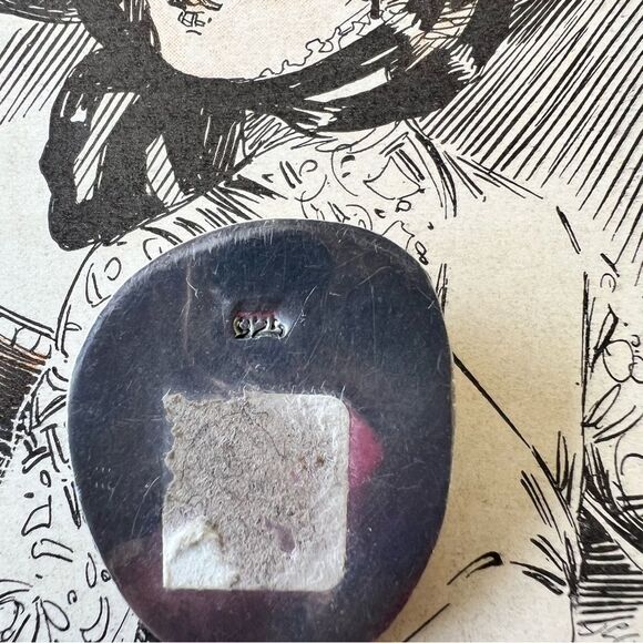 Vintage Sterling Silver Pendant Necklace w/ Rope Chain - Picture 3 of 4